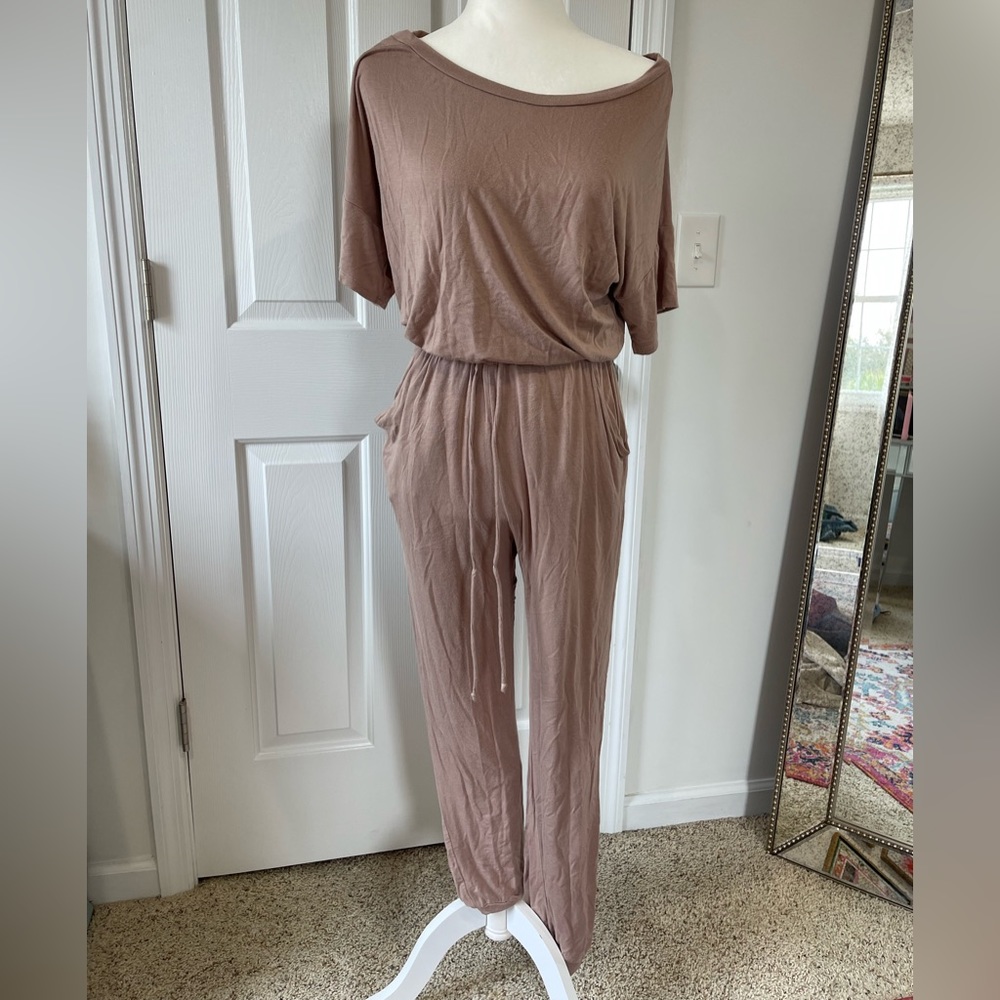 Tan jumpsuit